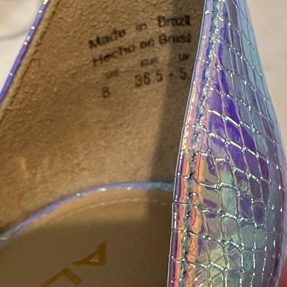 ALDO Womens Holographic Mermaid VAYCIA Ankle Strap Stiletto Heels (New) Size 8 - Picture 6 of 7